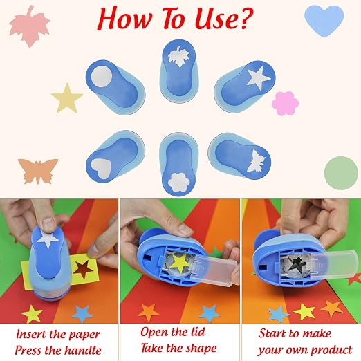 Set 6 Craft Hole Punch 1-inch, Craft Punchers - Image 5