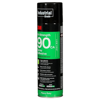 3M Hi-Strength 90 CA Spray Adhesive, Low VOC, Bonds Laminate, Net Wt 19 oz - Image 2