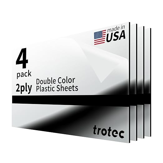 Trotec | Metallic Looking Acrylic Sheet | 12"x24"x1/16, Name Plate | USA Made by TrotecEngravingSupplies