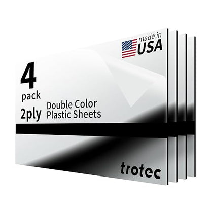 Trotec | Metallic Looking Acrylic Sheet | 12"x24"x1/16, Name Plate | USA Made by TrotecEngravingSupplies