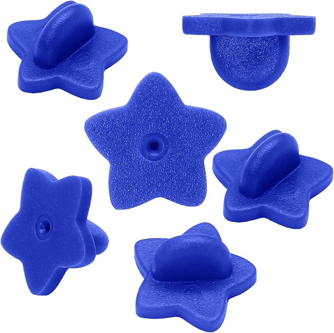 100 Pack Star Shape Rubber Pin Backs, Lapel Pin Backing Locking Pin Keepers by Coufce
