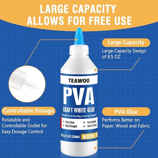 Book Repair & Binding Glue Kit – 8.5 Oz + 2×1.35 Oz Acid-Free PVA Adhesive – - Image 5