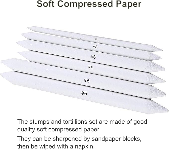 Cettkowns 36 Pieces Artist Blending Stump and Tortillion Art Blenders - Image 3