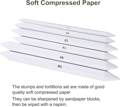 Cettkowns 36 Pieces Artist Blending Stump and Tortillion Art Blenders - Image 3