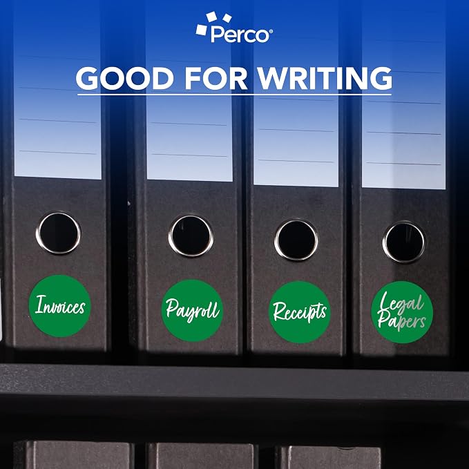 Perco Green 3-Inch Round Circle Dot Sticker Labels - Image 6