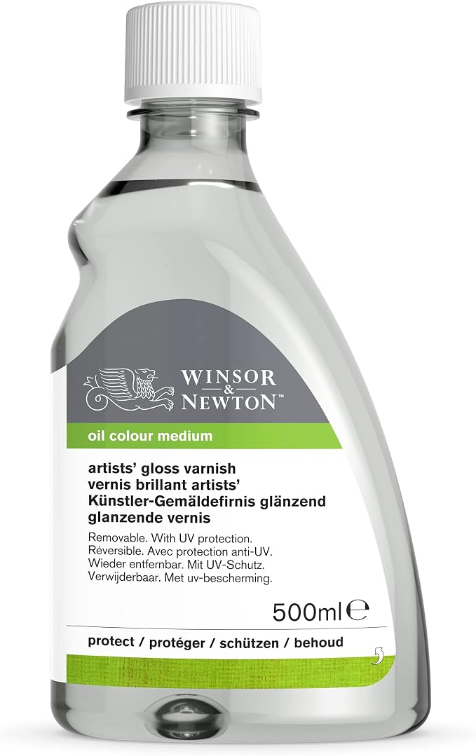 Winsor & Newton Professional Artists' Gloss Varnish, 500ml Bottle - Image 8