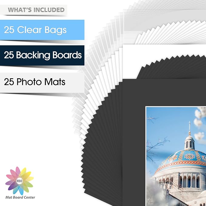Mat Board Center, 16x20 for 11x14 Black Picture Mat Sets - Image 3