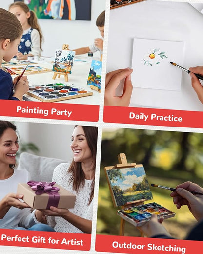 Mini Canvas Boards for Painting 20 Pack, 5x5 Inch Canvas Panels, 100% Cotton - Image 4