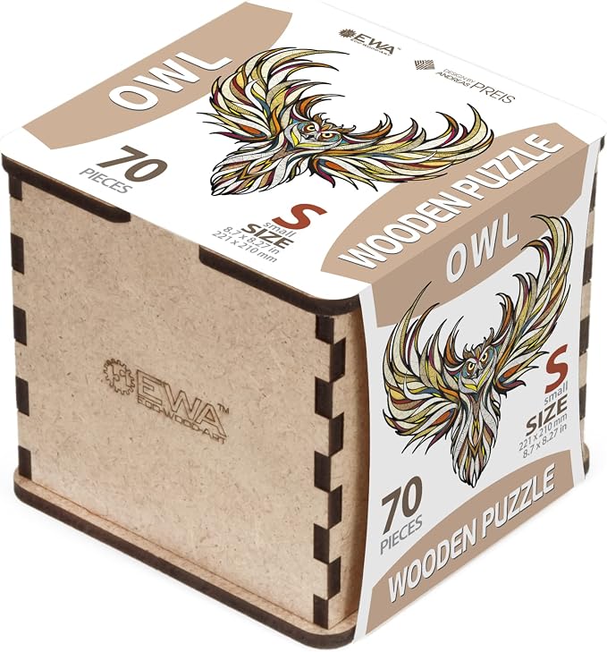 EWA Home Décor – Owl Small 70 Pieces – Wooden Jigsaw Puzzle - Image 5