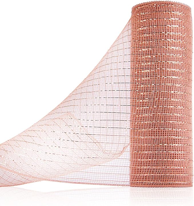 Anivia Deco Mesh Ribbon, 10inch x 30 Feet Each Roll Metallic Foil Mesh Ribbon by Anivia