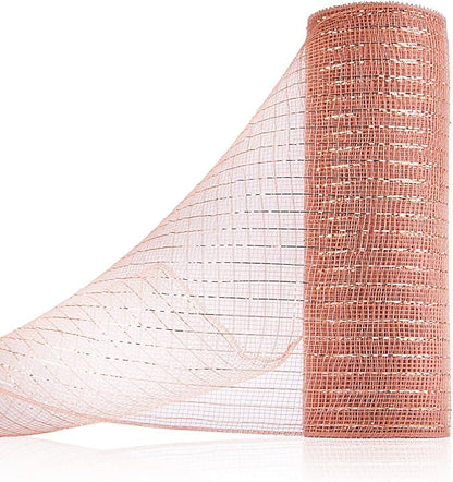 Anivia Deco Mesh Ribbon, 10inch x 30 Feet Each Roll Metallic Foil Mesh Ribbon by Anivia
