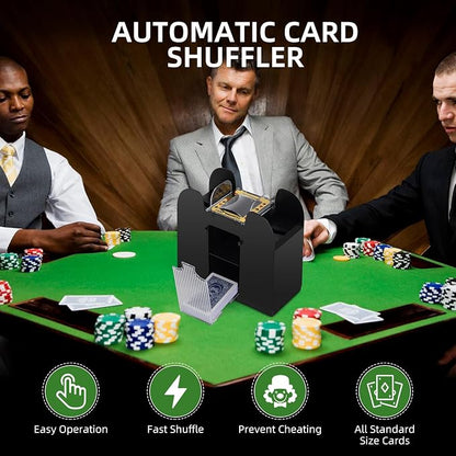 Automatic Card Shuffler 1/2/4/6 Decks, Battery Operated Electric Playing Card - Image 3