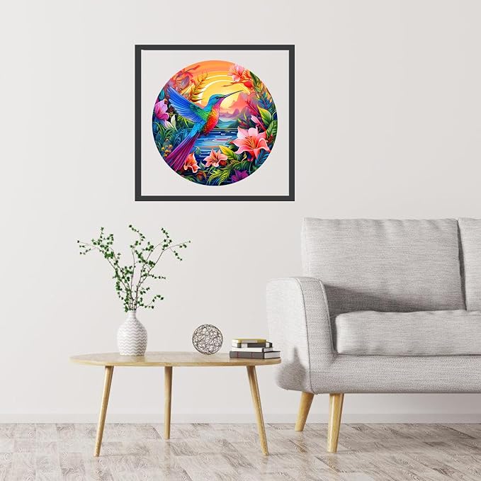 500 Pieces Puzzles for Adults, Hummingbird and Flower Wooden Puzzles, Unique - Image 5
