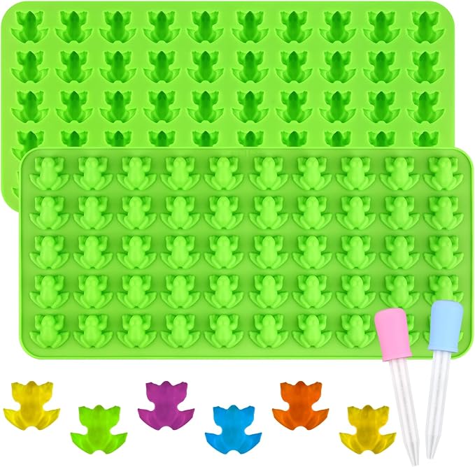 Sakolla Mini Frog Candy Molds Silicone, 100 Cavities Gummy Molds by Sakolla