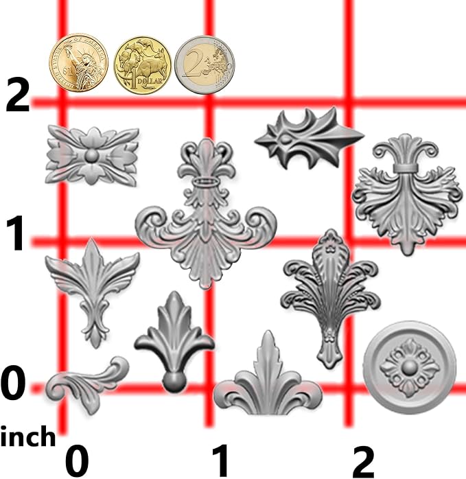 Baroque Medallion Mold for Polyclay Air Dry Clay Plaster - Image 3