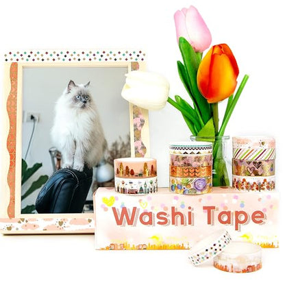 MPOPUUL Gold Foil Washi Tape Set 12 Rolls - Image 7