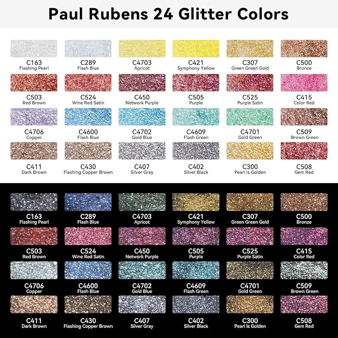 Paul Rubens Professional Metallic Watercolor Paints Set, Pearl Paint, Portable - Image 6