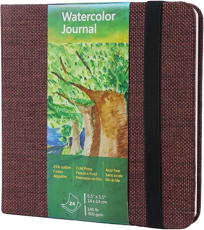 tumuarta Square Watercolor Journal, 140 LB, 300 GSM, Cotton Paper, Cold Press by tumuarta