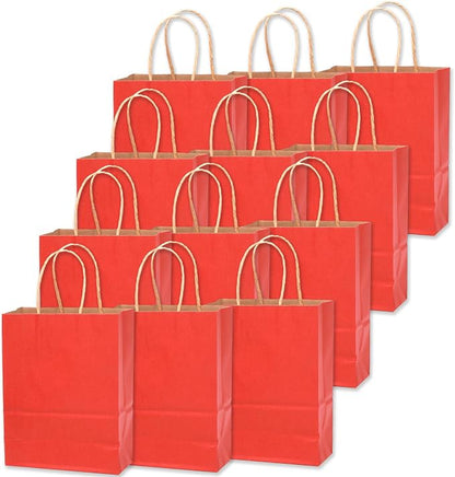 qiqee 32-Packs Red Paper Gift Bags by Qiqee