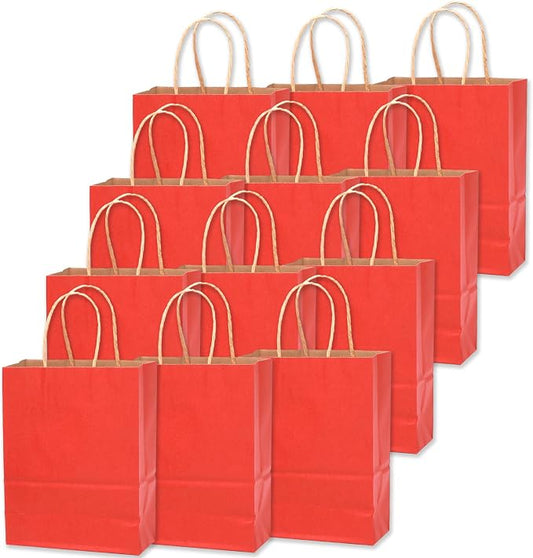 qiqee 32-Packs Red Paper Gift Bags by Qiqee