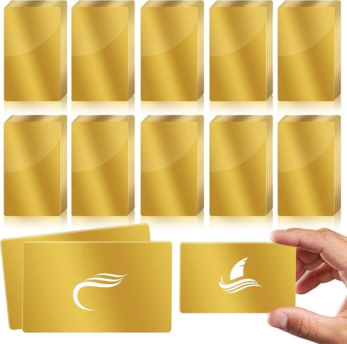weparmeety 100 Pcs Metal Engraving Blanks Aluminum Sheet Laser Engraving by weparmeety