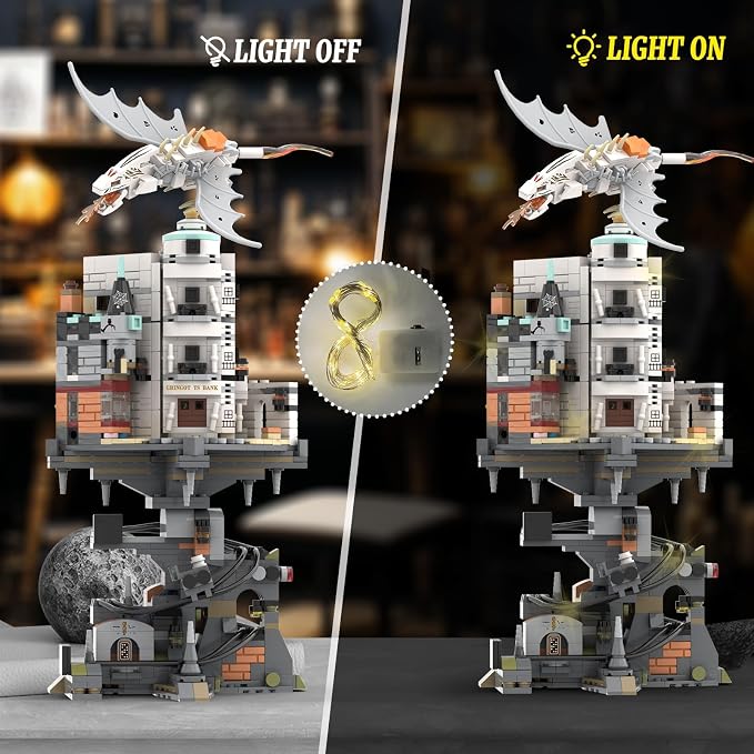 WINNER SPACE Lighting Magic Castle Wizarding Bank Building Sets, Magic Castle - Image 2