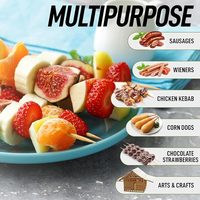 Zulay Kitchen Authentic Bamboo Marshmallow Smores Sticks - Image 3