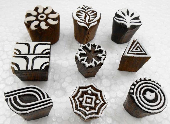 Wholesale Lot of 9 Wooden Block Stamps - Image 3