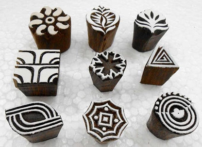 Wholesale Lot of 9 Wooden Block Stamps - Image 3
