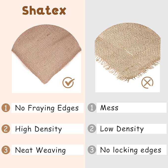 Shatex Natural Burlap Roll, 36inch x 30ft High Density Burlap Fabric - Image 3