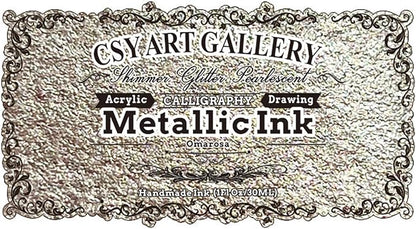 CSY Art Gallery Metallic -Glitter Acrylic Ink Bottle Omarosa- Versatile Drawing - Image 2