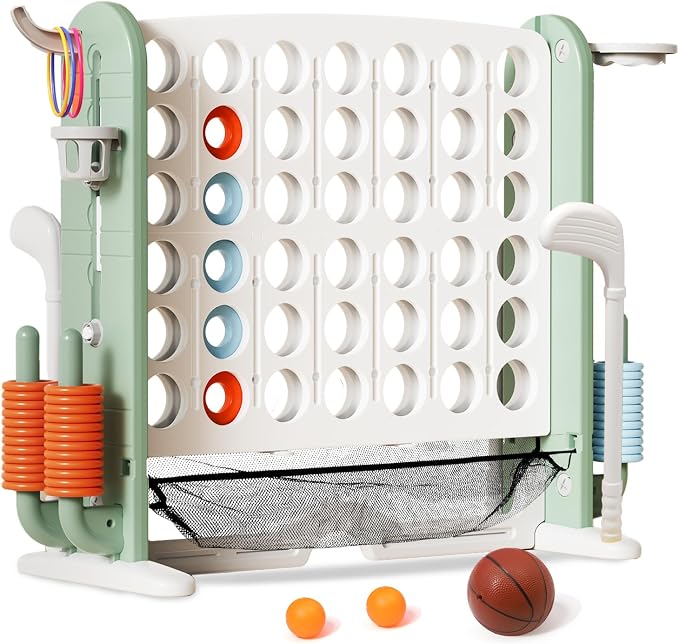 Ancaixin Giant 4 in-A-Row Connect Game Set, Adjustable Height Jumbo Yard Game by Ancaixin