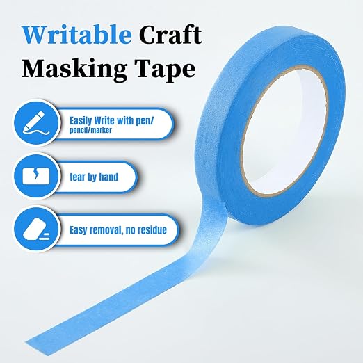 Premium Blue Masking Tape, Painters Tape, DIY Paper Arts & Crafts, Spraying - Image 7