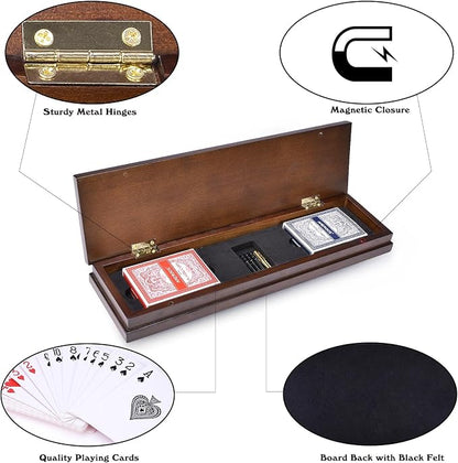 AMEROUS Wooden Cribbage Board Game Set - Image 4