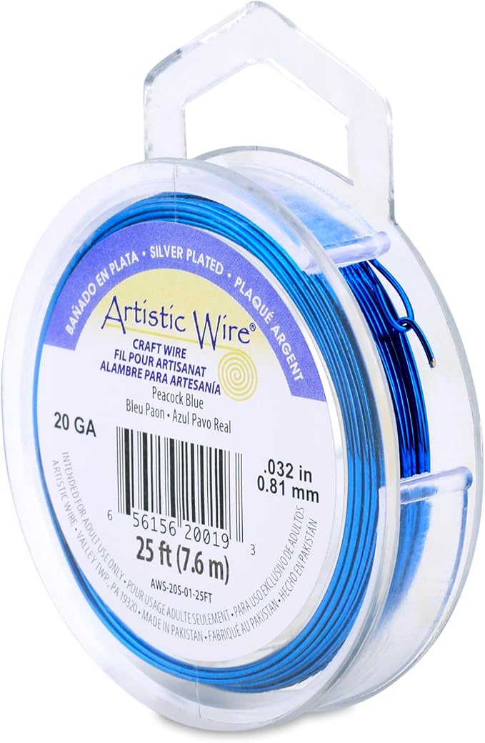 Artistic Wire, 20 Gauge Silver Plated Tarnish Resistant Colored Copper Craft by ArtisticWire