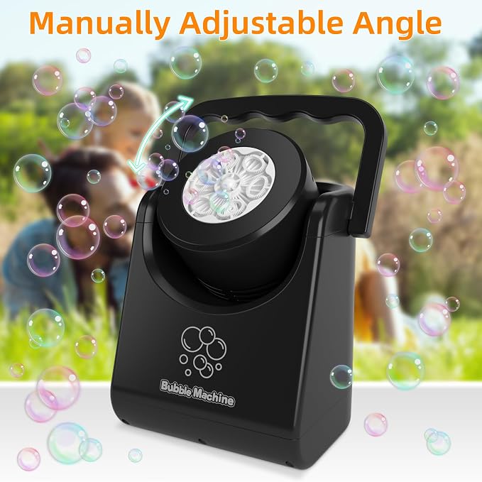Bubble Machine for Kids Toddlers, Automatic Bubble Blower, Portable Adjustable - Image 2