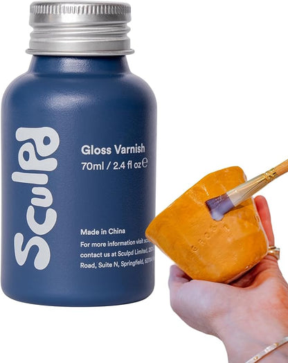 Sculpd Clear Glaze for Air Dry Clay and Acrylic Paint, Create Waterproof by Sculpd