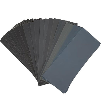 KENDO 24PCS Sand Paper Variety Pack Sandpaper 12 Grits Assorted by Kendo