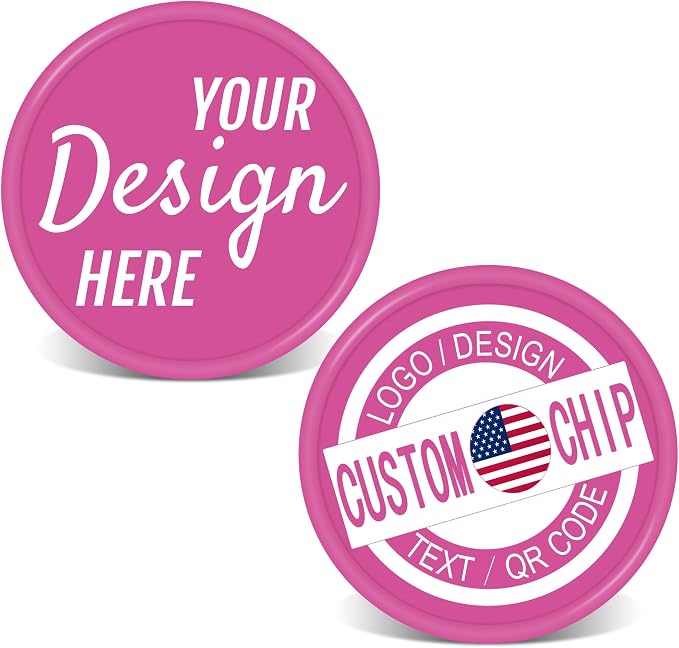 500 Personalized Plastic Chips, Custom Poker Chip, Print Your Logo Image or Text by ZLYXIU