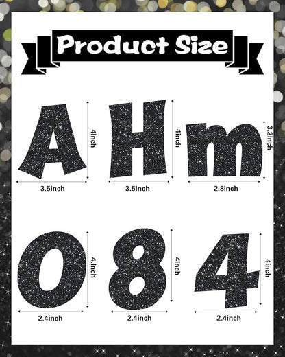 237 Pcs Glitter Bulletin Board Letters, Numbers and Punctuation, Poster Board - Image 3