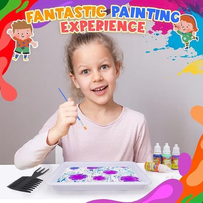 Glow Water Marbling Paint for Kids, Arts and Crafts Crafts for Kid Age 6-12 - Image 2