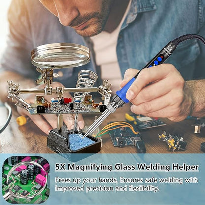 Soldering Iron Kit, 100W High-Power LCD Digital Soldering Iron, Circuit Board - Image 3