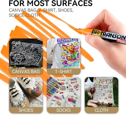 TRANSON 12 Colors Permanent Paint Markers - Image 5