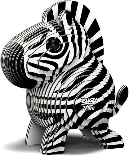 Eugy Zebra 3D Puzzle, 26 Piece Eco-Friendly Educational Toy Puzzles by BringHomeYourWildEUGY