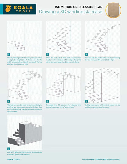 KOALA TOOLS | Isometric Graph Paper Notebook | 7.5" x 9.75", 60 pp. - Image 5