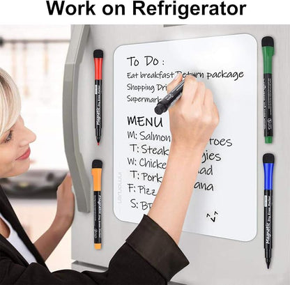 Browill Magnetic Dry Erase Markers, Fine Tip Low Odor Whiteboard Markers - Image 5