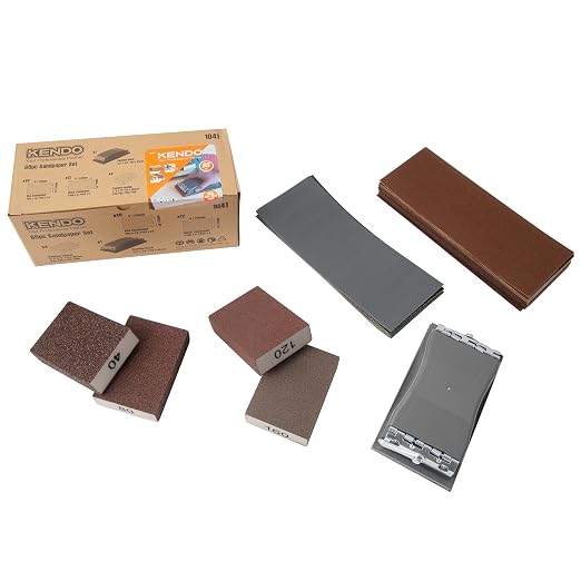 KENDO 65PCS Sand Paper Variety Pack Sandpaper 6 Grits Assorted by Kendo