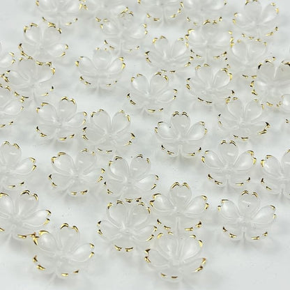 100pcs Acrylic Flower Beads, 19mm Cherry Blossom Plastic Gradient Flower Spacer by Unknown