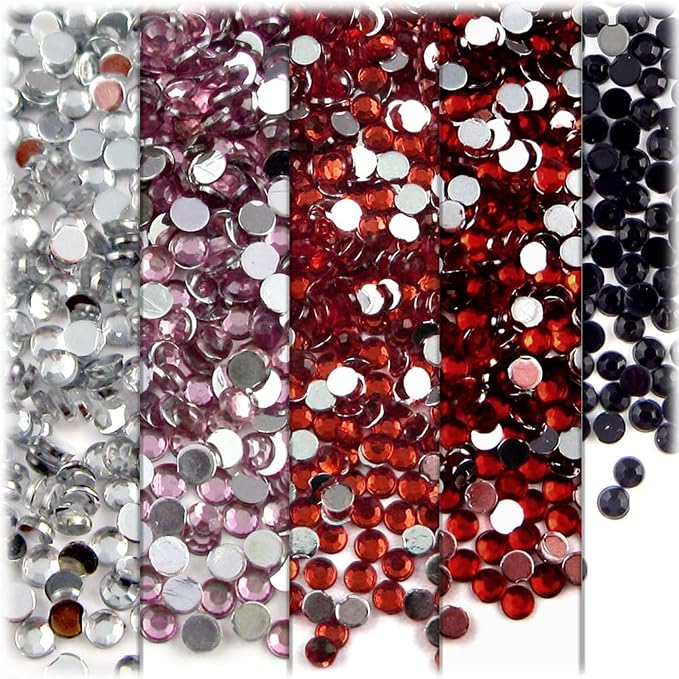 The Crafts Outlet 5-PK Set, Round 3mm Rhinestones - Image 2