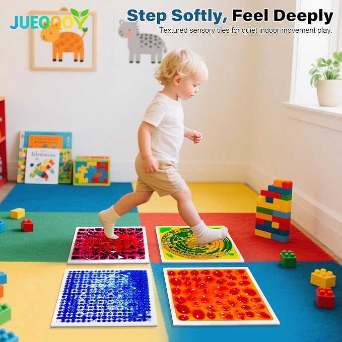 Liquid Sensory Floor Tiles for Kids Ages 3+, Interactive Color-Flow, Classroom - Image 3